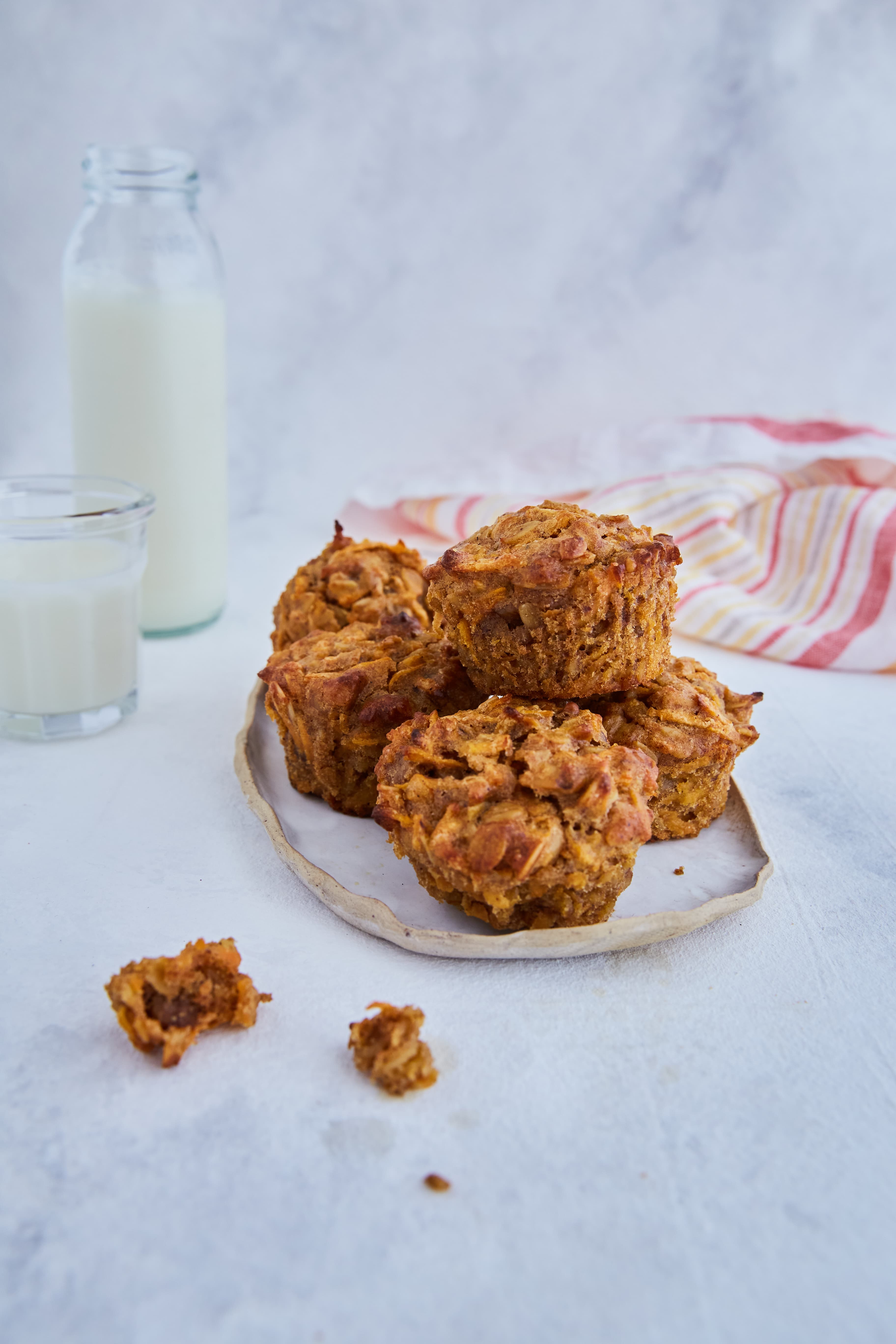 Muffins saludables de manzana y avena